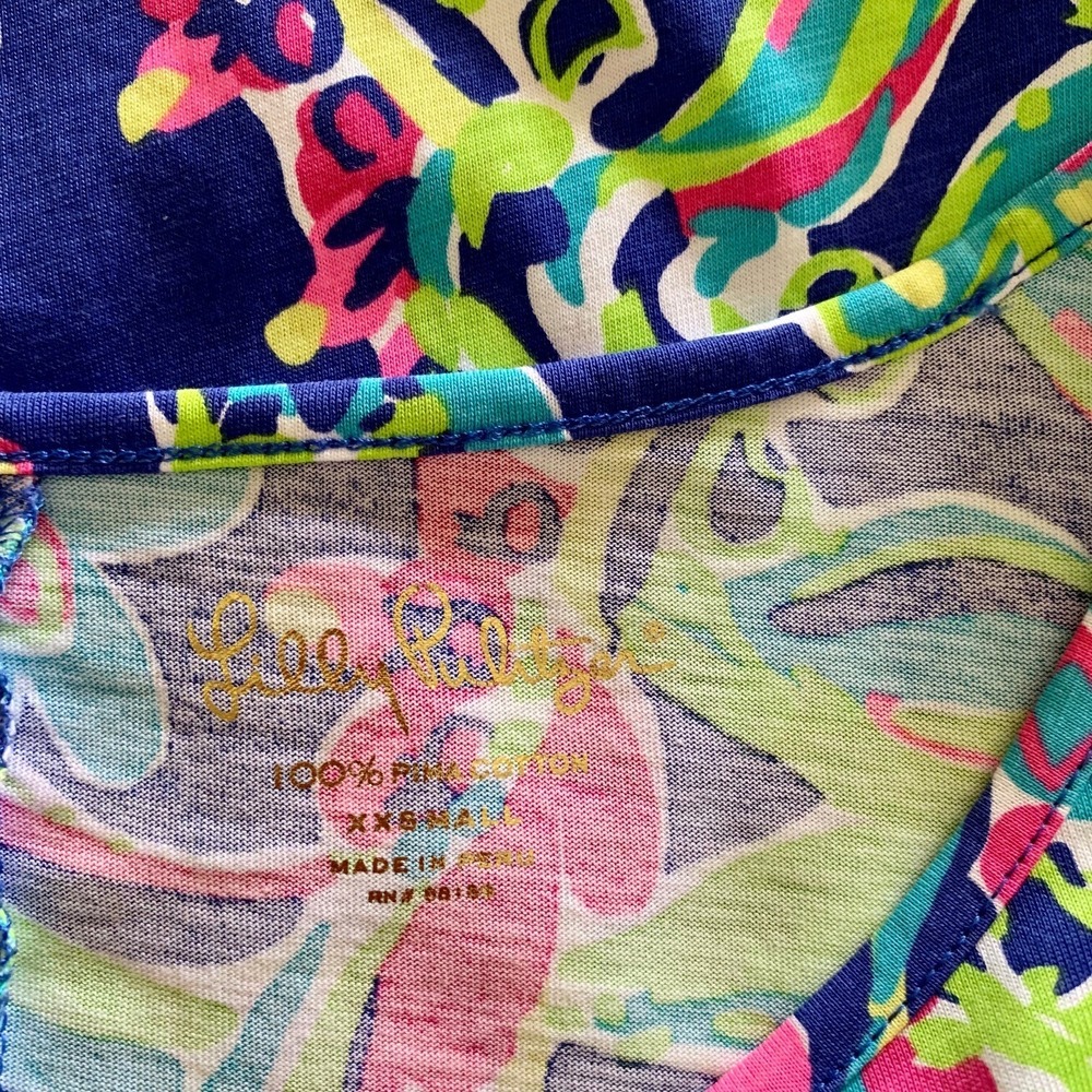 Lilly Pulitzer Marlowe Tee T-Shirt Shift Dress Toucan Play sz XXS 00 0 - Picture 4 of 8